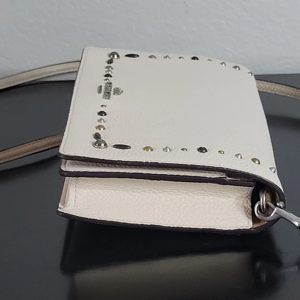 Coach Foldover Crossbody Clutch With Prairie Rivets - Picture 4 of 14
